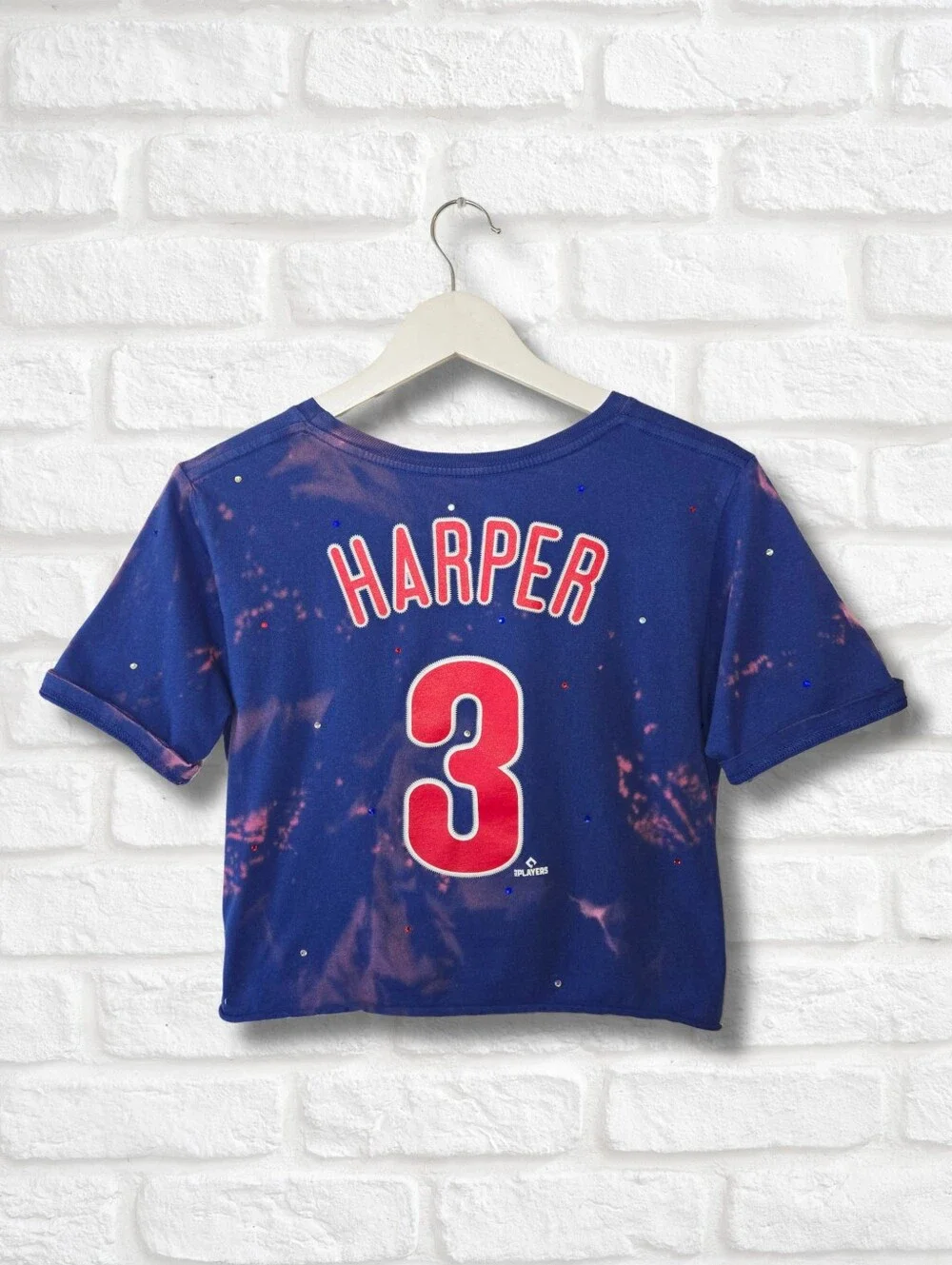 Los Angeles Angels Crop Top W/Rhinestones - Picture 2 of 7
